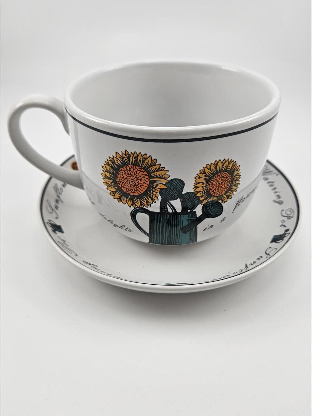 Vintage Charm 94 Signature Housewares Sunflower Teacup & Saucer Limited Edition